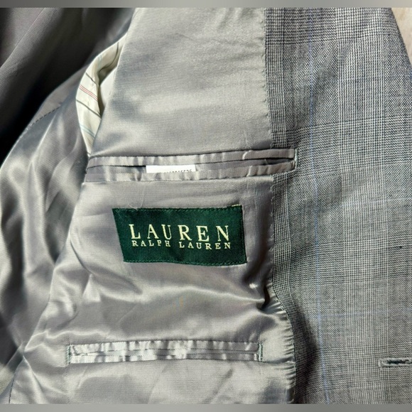 Lauren Ralph Lauren Blazer Jacket Men's 42R Gray Classic Checked - Picture 10 of 10
